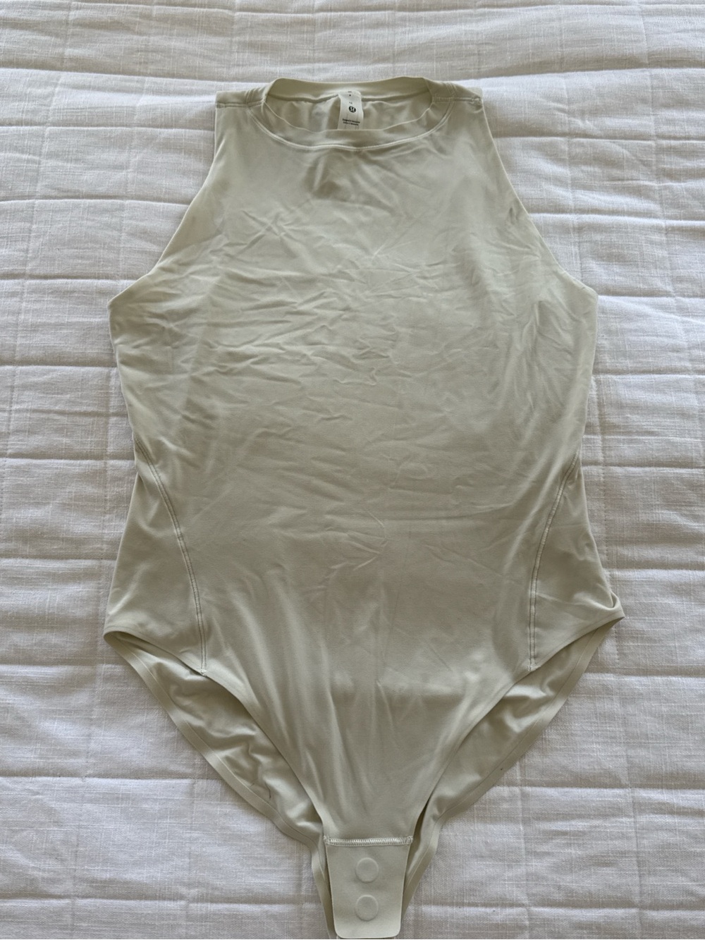 lululemon athletica Light Cream Crew Neck Top